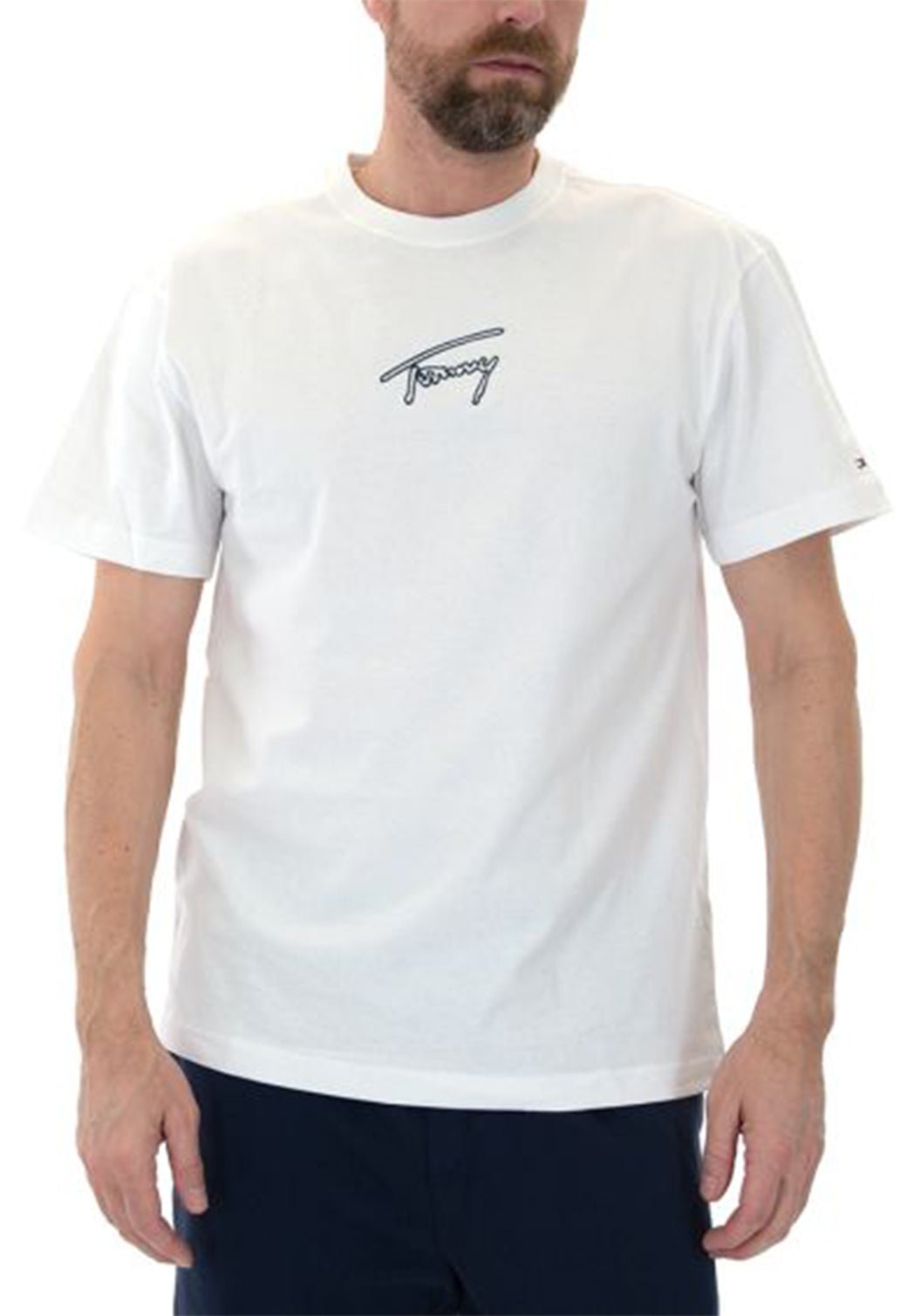 TJM CLSC SIGNATURE TEE White 991215112 - Tommy Hillfiger