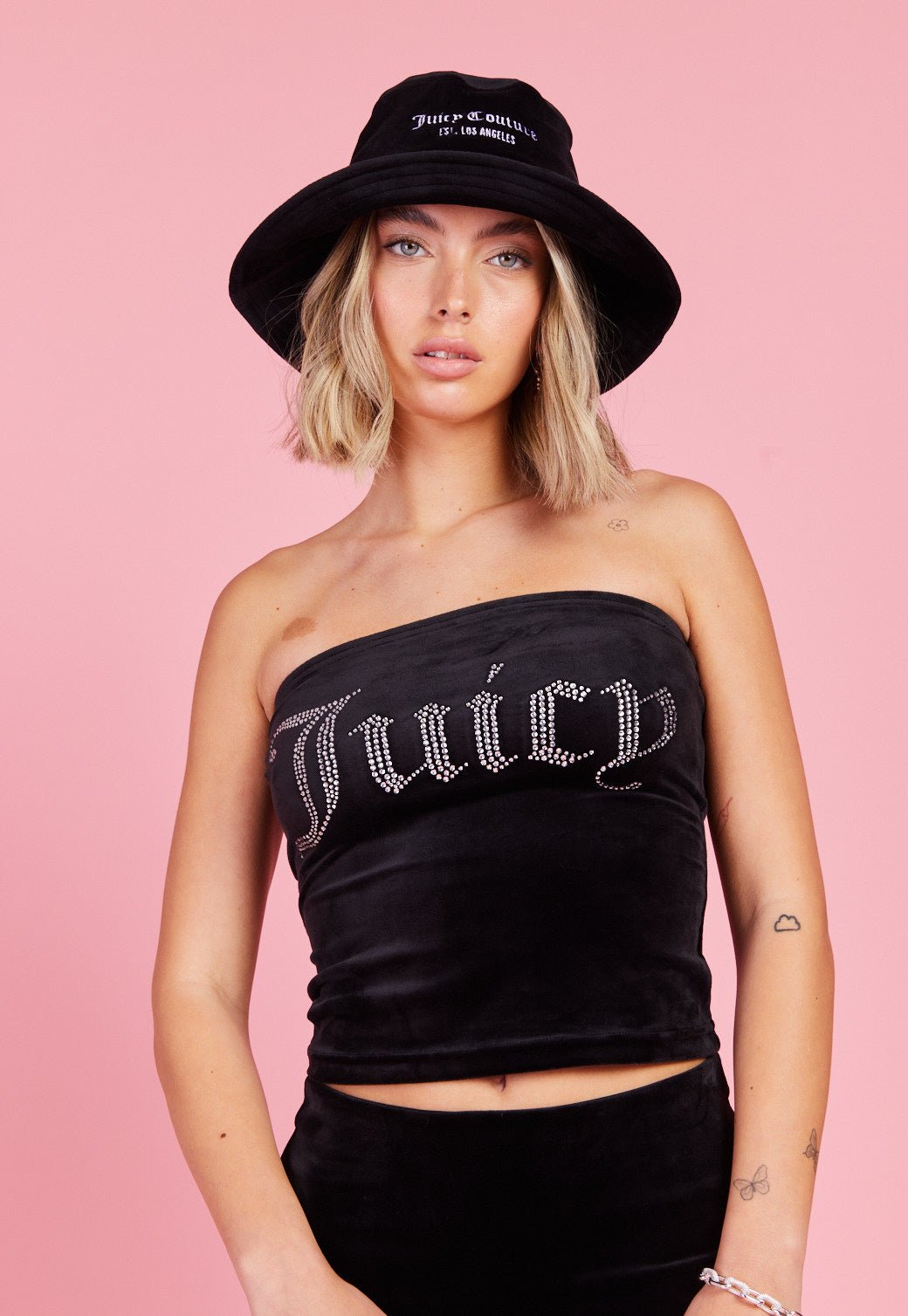 כובע באקט קטיפה לנשים - Juicy Couture