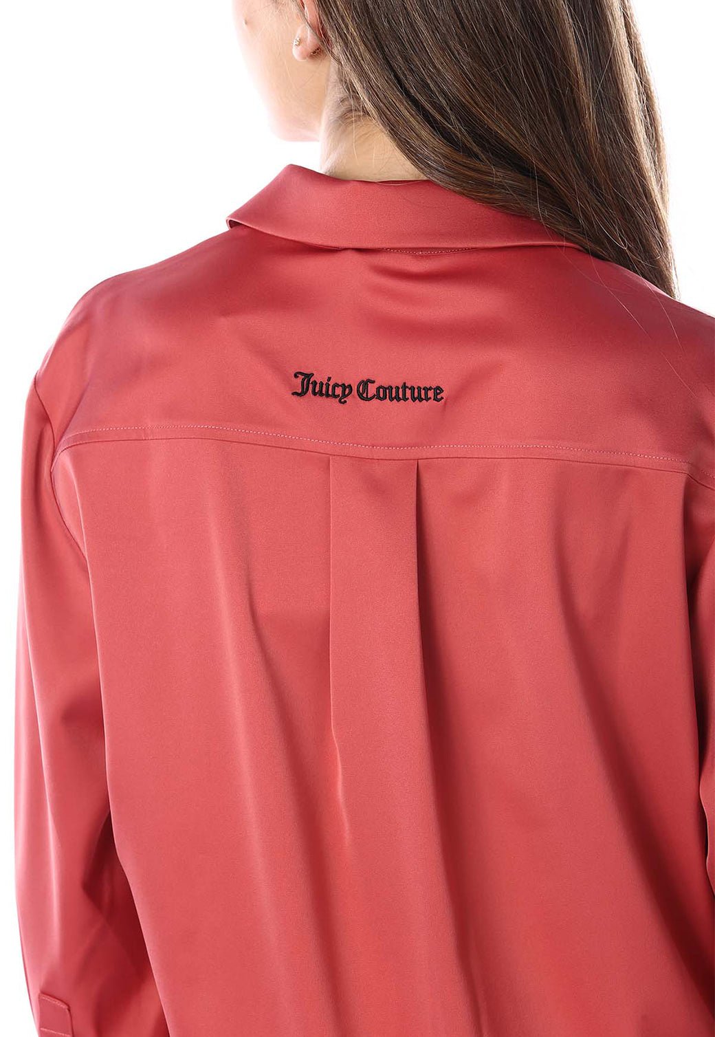 חולצה מכופתרת מבד סאטן נשים - Juicy Couture