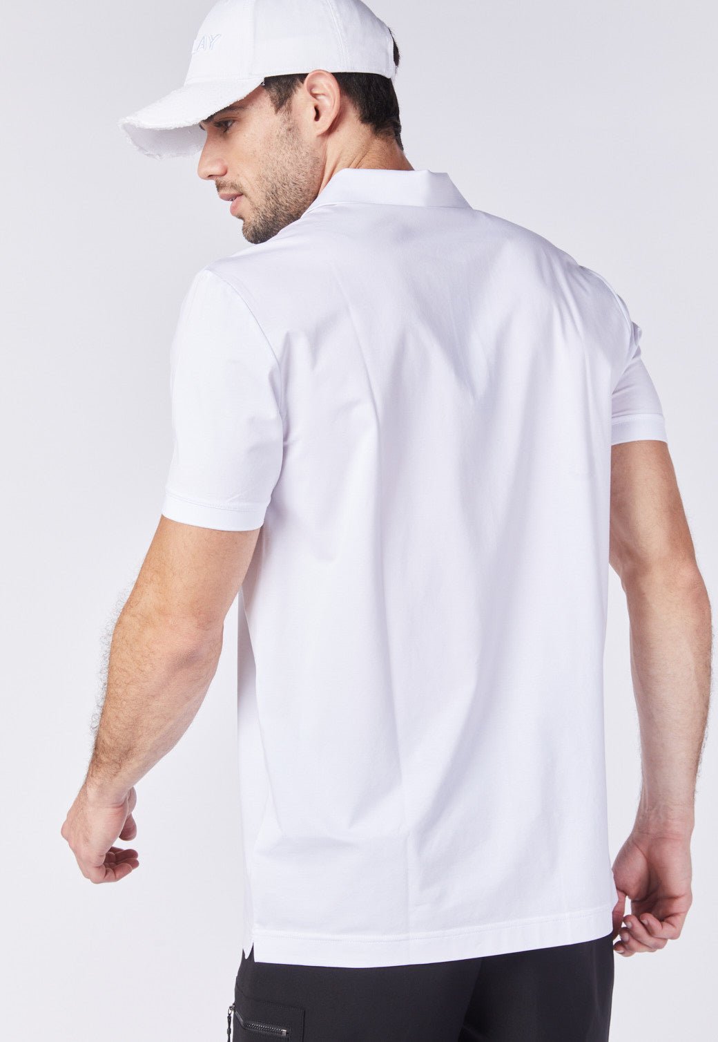 חולצת פולו קצרה עם לוגו עגול גברים - Replay
