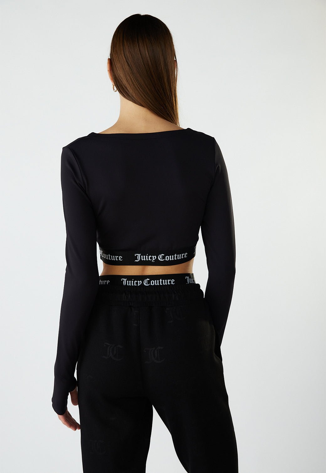 חולצת קרופ עם לוגו לנשים - Juicy Couture