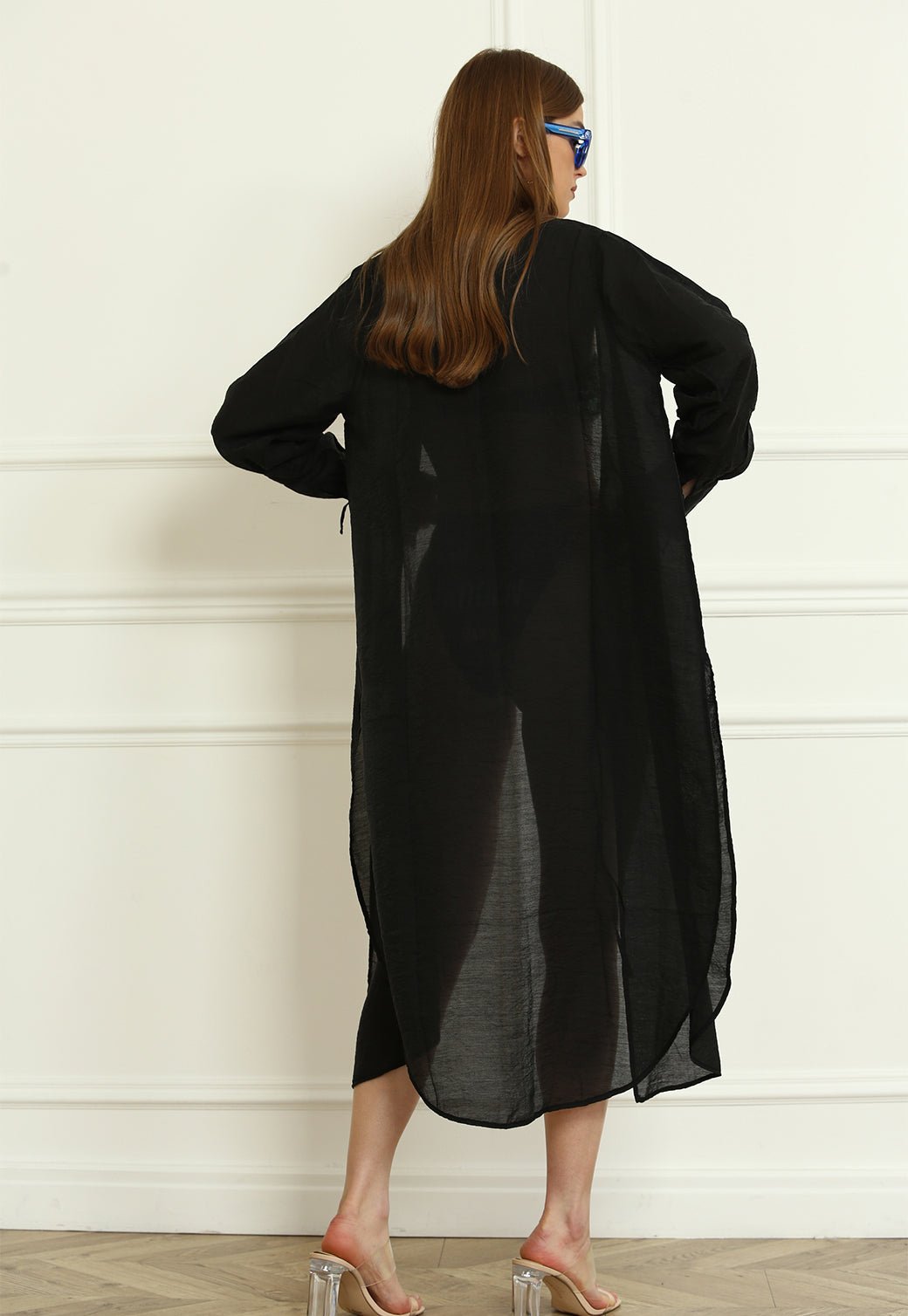 W CHIFFON SHIRT RONDA BLACK - Steve Madden